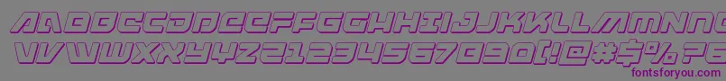 armedlightning3dital Font – Purple Fonts on Gray Background
