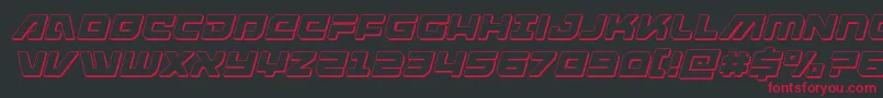 armedlightning3dital-Schriftart – Rote Schriften auf schwarzem Hintergrund