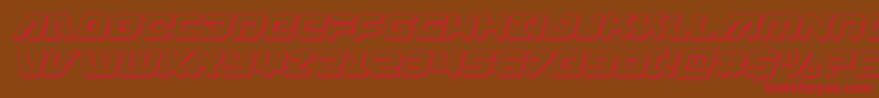 armedlightning3dital Font – Red Fonts on Brown Background