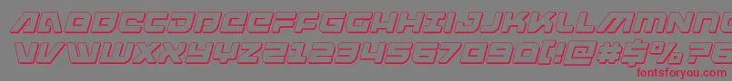 Шрифт armedlightning3dital – красные шрифты на сером фоне