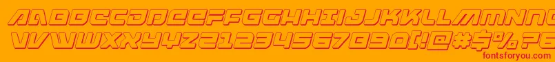 armedlightning3dital Font – Red Fonts on Orange Background