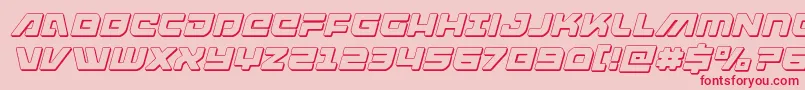 armedlightning3dital Font – Red Fonts on Pink Background