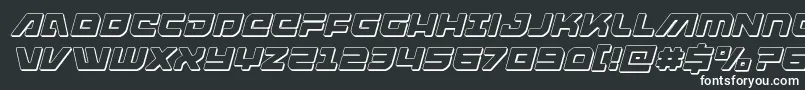 armedlightning3dital Font – White Fonts on Black Background