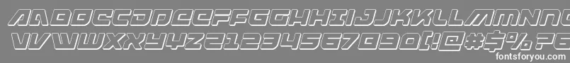 armedlightning3dital Font – White Fonts on Gray Background