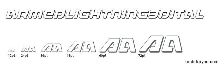 Размеры шрифта Armedlightning3dital (119960)