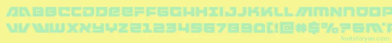 armedlightningacad Font – Green Fonts on Yellow Background