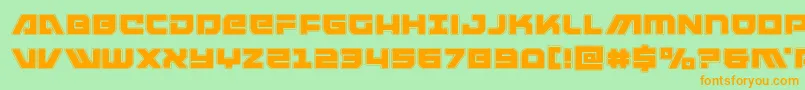 armedlightningacad Font – Orange Fonts on Green Background