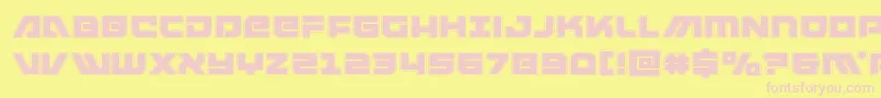 armedlightningacad-Schriftart – Rosa Schriften auf gelbem Hintergrund