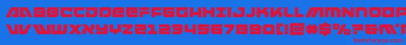 Fonte armedlightningacad – fontes vermelhas em um fundo azul
