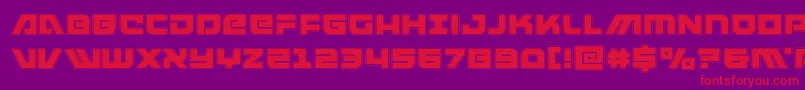 armedlightningacad Font – Red Fonts on Purple Background