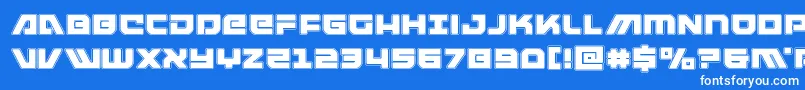 Шрифт armedlightningacad – белые шрифты на синем фоне