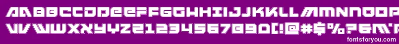 armedlightningacad Font – White Fonts on Purple Background