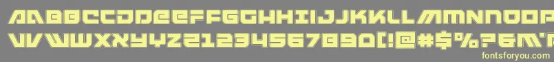 armedlightningacad Font – Yellow Fonts on Gray Background