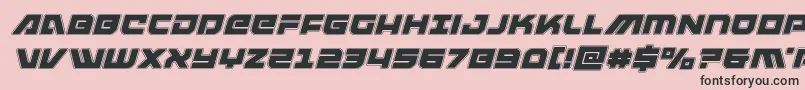 armedlightningacadital Font – Black Fonts on Pink Background