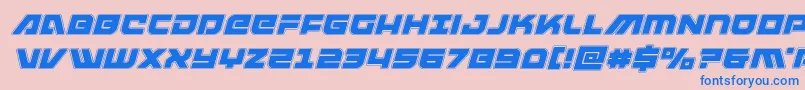 armedlightningacadital-Schriftart – Blaue Schriften auf rosa Hintergrund
