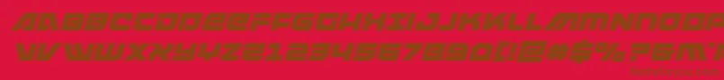 armedlightningacadital Font – Brown Fonts on Red Background