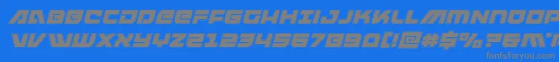 armedlightningacadital Font – Gray Fonts on Blue Background