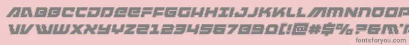 armedlightningacadital Font – Gray Fonts on Pink Background