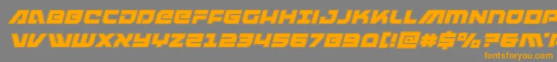 armedlightningacadital Font – Orange Fonts on Gray Background