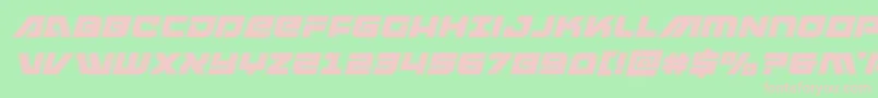 armedlightningacadital Font – Pink Fonts on Green Background