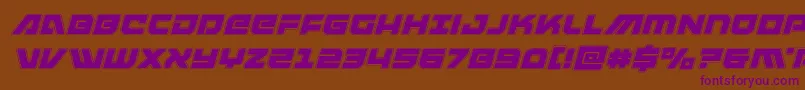 armedlightningacadital Font – Purple Fonts on Brown Background