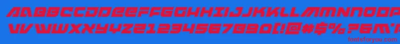 armedlightningacadital Font – Red Fonts on Blue Background