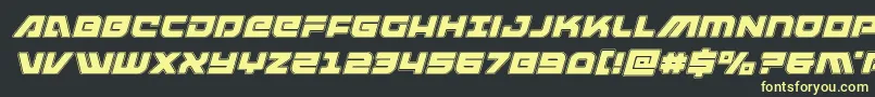 armedlightningacadital Font – Yellow Fonts on Black Background