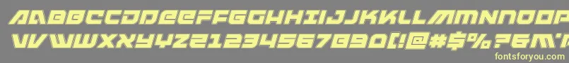 armedlightningacadital Font – Yellow Fonts on Gray Background