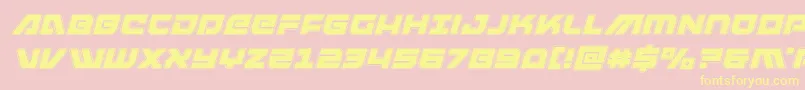 armedlightningacadital Font – Yellow Fonts on Pink Background