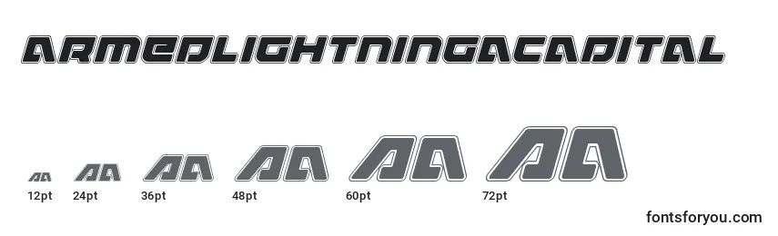 Размеры шрифта Armedlightningacadital (119962)
