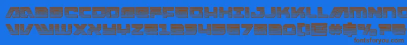 armedlightningchrome Font – Brown Fonts on Blue Background