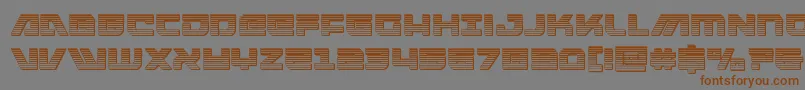 armedlightningchrome Font – Brown Fonts on Gray Background