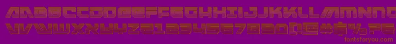 armedlightningchrome Font – Brown Fonts on Purple Background