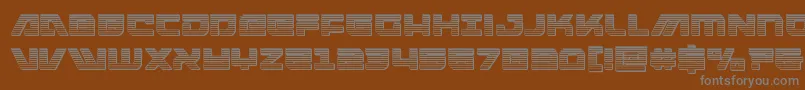 Шрифт armedlightningchrome – серые шрифты на коричневом фоне
