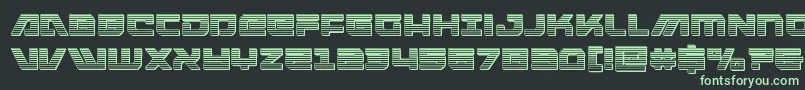 armedlightningchrome Font – Green Fonts on Black Background