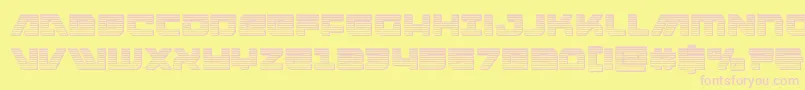 armedlightningchrome Font – Pink Fonts on Yellow Background