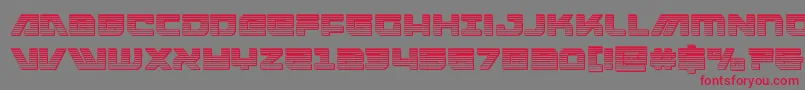 armedlightningchrome Font – Red Fonts on Gray Background