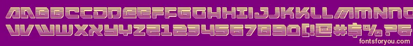 armedlightningchrome Font – Yellow Fonts on Purple Background