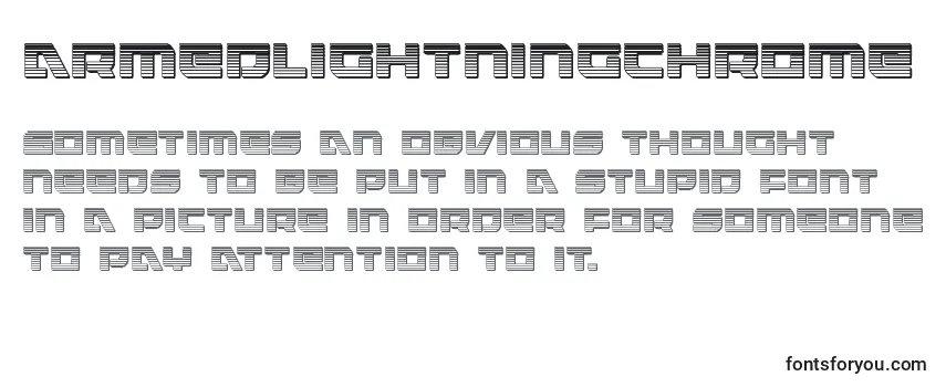 Обзор шрифта Armedlightningchrome (119963)