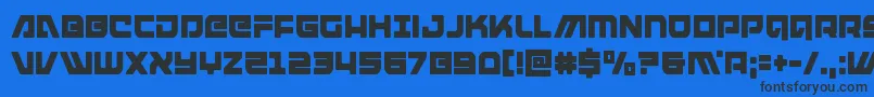 Шрифт armedlightningcond – чёрные шрифты на синем фоне