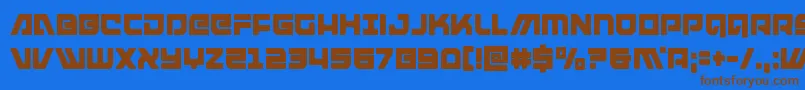 armedlightningcond Font – Brown Fonts on Blue Background