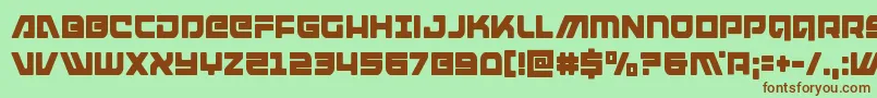 armedlightningcond Font – Brown Fonts on Green Background
