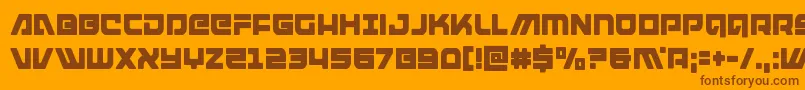 armedlightningcond Font – Brown Fonts on Orange Background