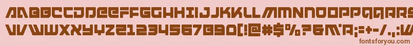 armedlightningcond Font – Brown Fonts on Pink Background