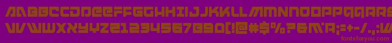 Fonte armedlightningcond – fontes marrons em um fundo roxo