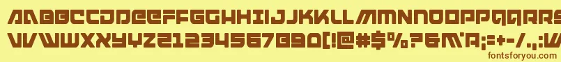 armedlightningcond Font – Brown Fonts on Yellow Background
