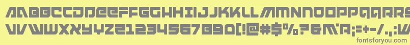 armedlightningcond Font – Gray Fonts on Yellow Background