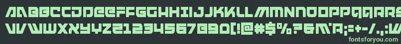 armedlightningcond Font – Green Fonts on Black Background