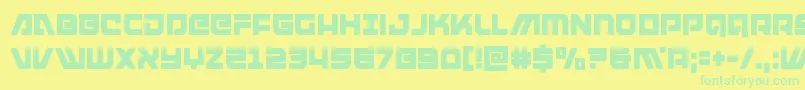 armedlightningcond-Schriftart – Grüne Schriften auf gelbem Hintergrund
