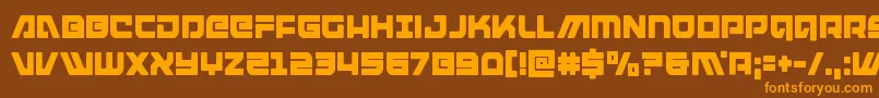armedlightningcond Font – Orange Fonts on Brown Background